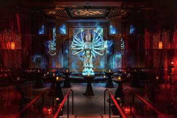 A 16-foot-tall Quan Yin statue anchors the main dining room at TAO, opening March 23 at Mohegan Sun.