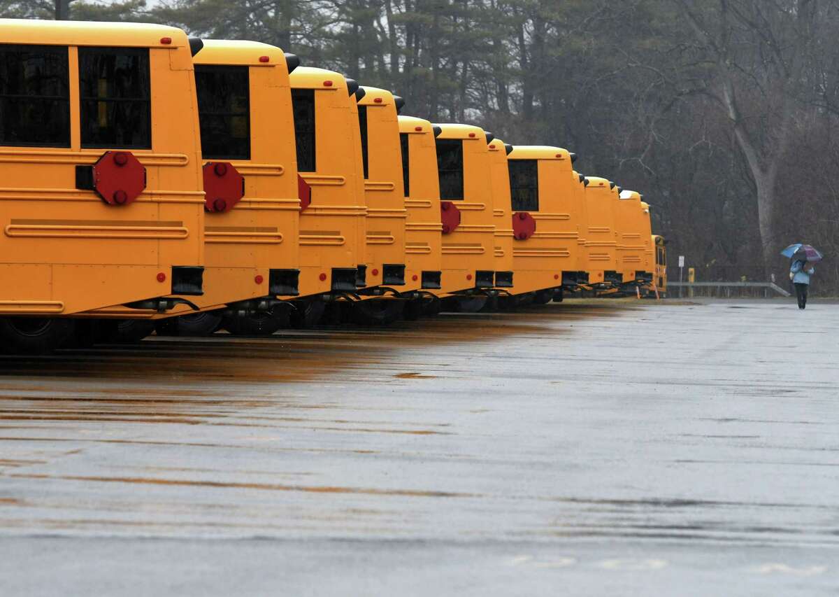 A shortage of bus drivers force Fort Ann Central School to cancel in-person classes on Thursday, Oct. 21, 2021. (Will Waldron/Times Union)