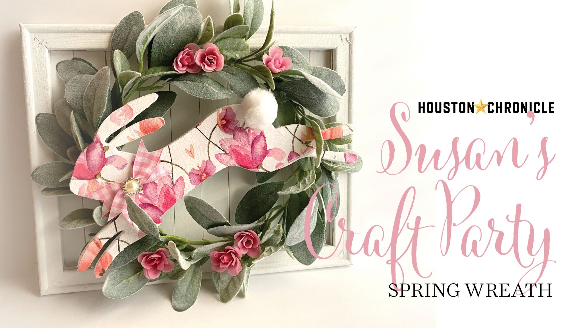 Here's how to make a spring wreath at Susan's Craft Party