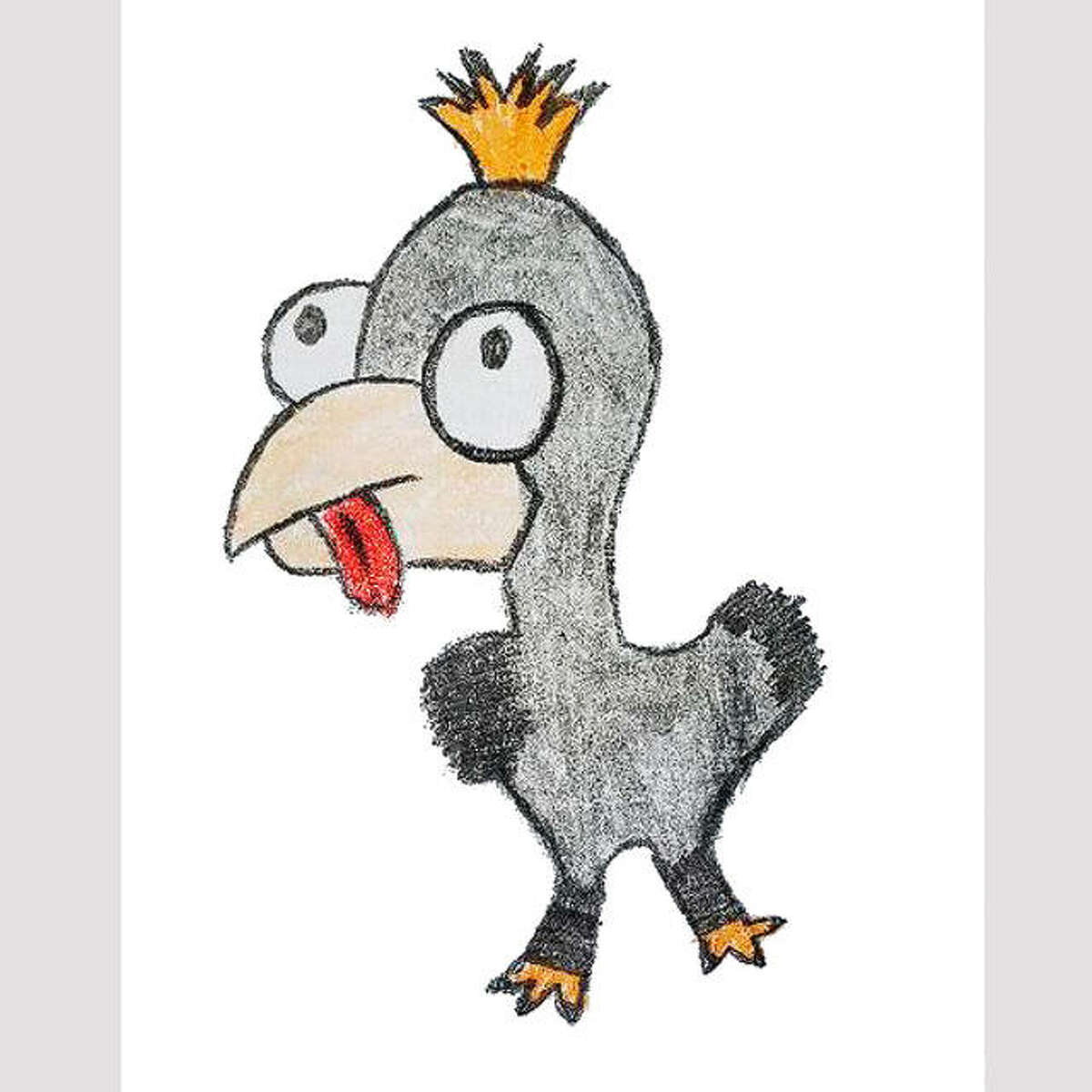 A two-dimensional drawing of Kevin the Bird.