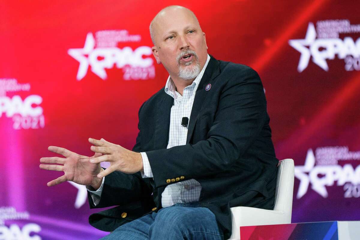 U.S. Rep. Chip Roy speaks in Florida on Feb. 27. Roy finds himself embroiled in controversy over a remark he made, meant to support Asian Americans under attack, that referenced lynching in Texas.