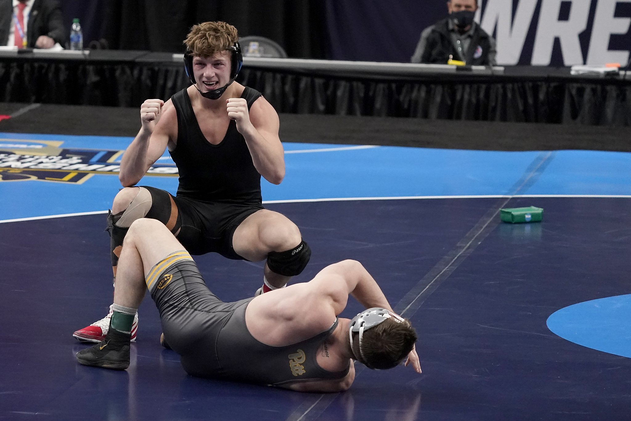Stanford cut its wrestling team. Its wrestler just won the title, dressed all in black.
