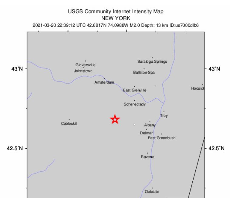 Earthquake detected near Altamont