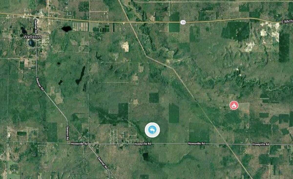 Fire crews pumped between 83,000-85,000 gallons of water On Saturday for the Prunski farm fire. Jack VanderBie, Norman Township fire chief, said it was complicated by water access as crews needed to drive about 4 miles away to draw water from a property owner's pond. (Google Maps screenshot)