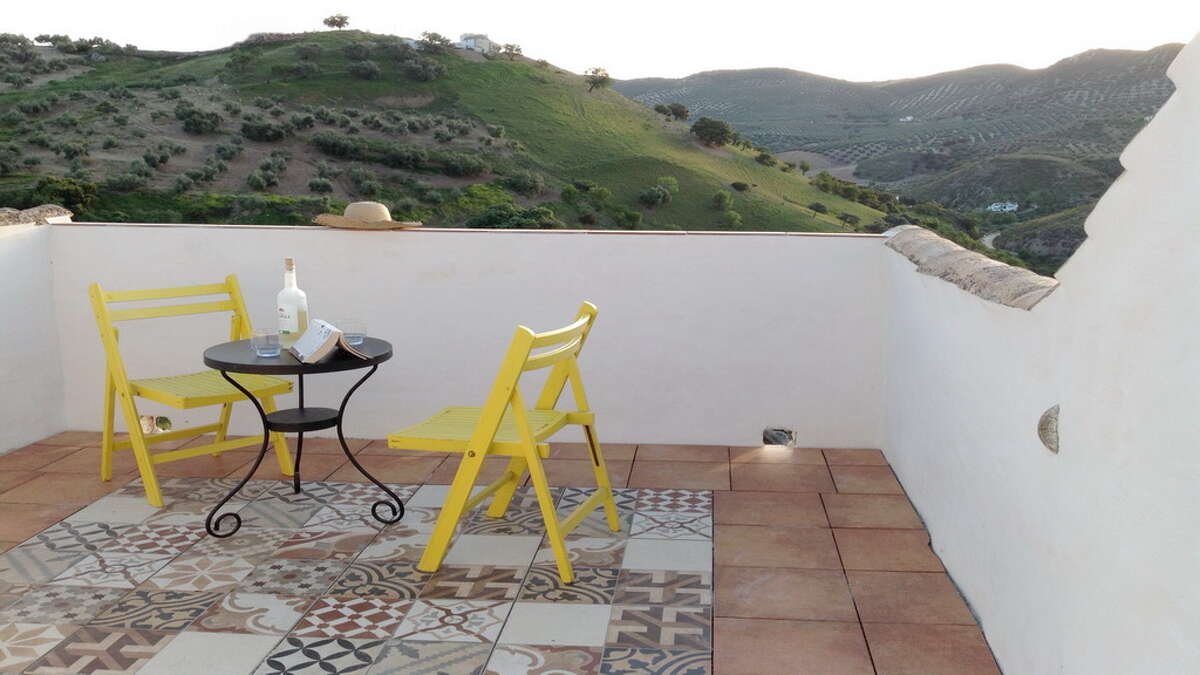 A terrace overlooking the Andalusian hills.