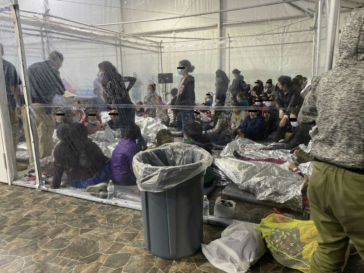 U.S. Rep. Henry Cuellar released photos on Monday, March 22, 2021, from inside a holding facility in Donna, Texas, where the Biden administration is housing migrants — offering the public a first glimpse inside overflow facilities as the administration has restricted press access amid a surge of border crossings.
