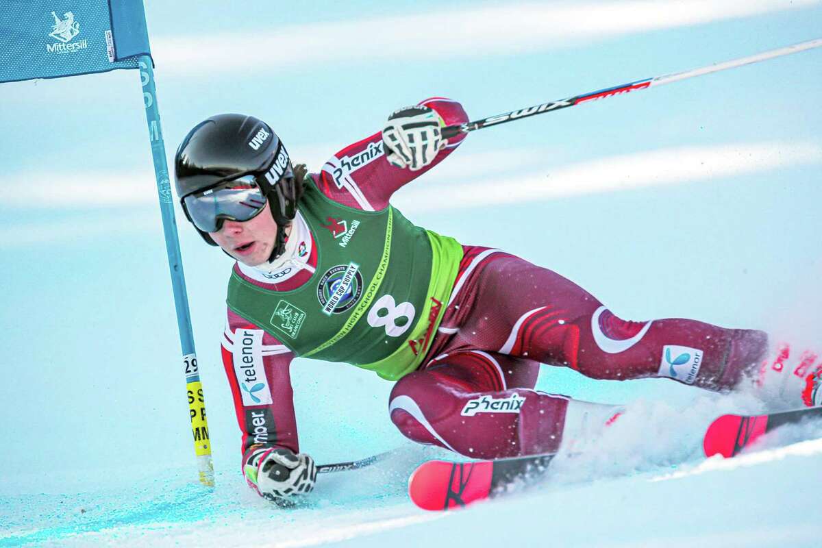 Darien's Chase Gulick in action for the Darien ski team.