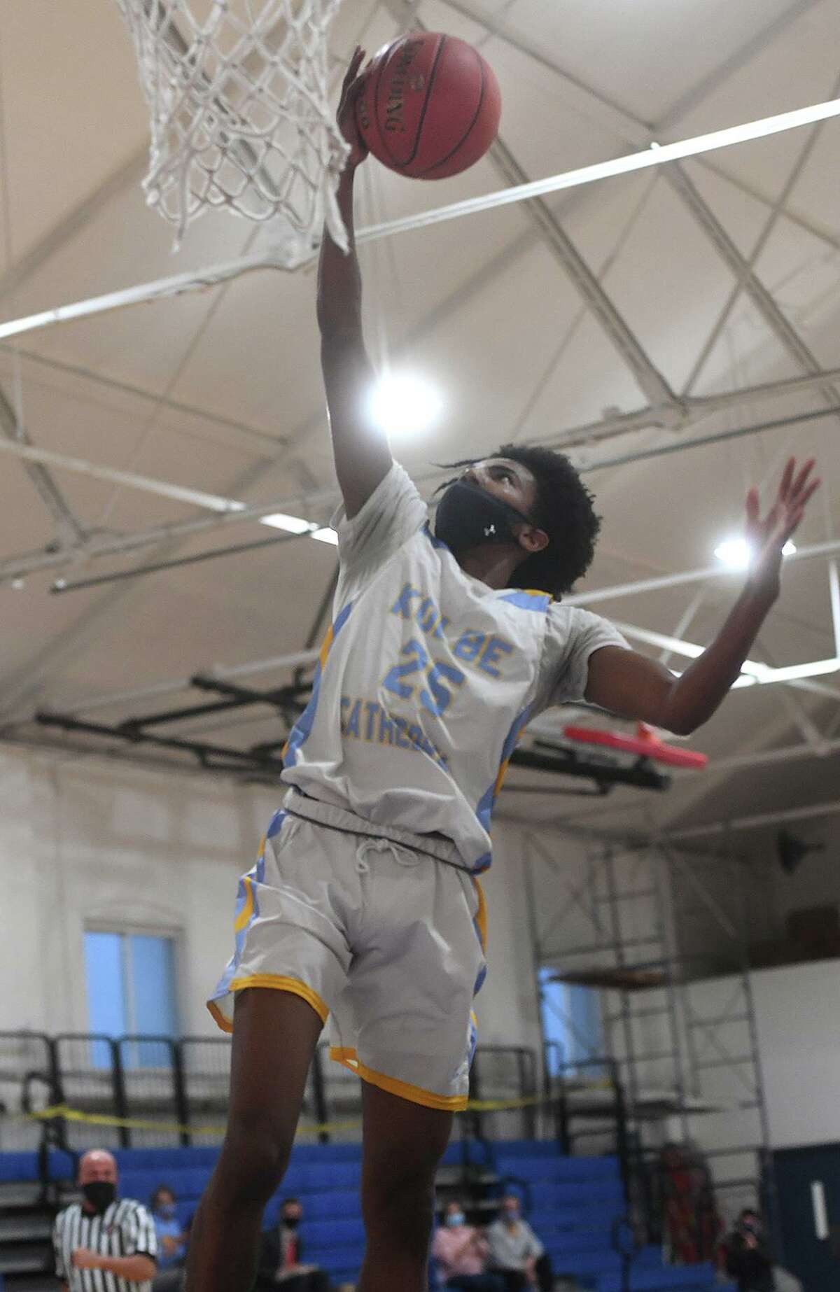Kolbe Cathedral v. Stratford SWC tournament semifinals at the Cardinal Sheehan Center in Bridgeport, Conn. on Monday, March 22, 2021.
