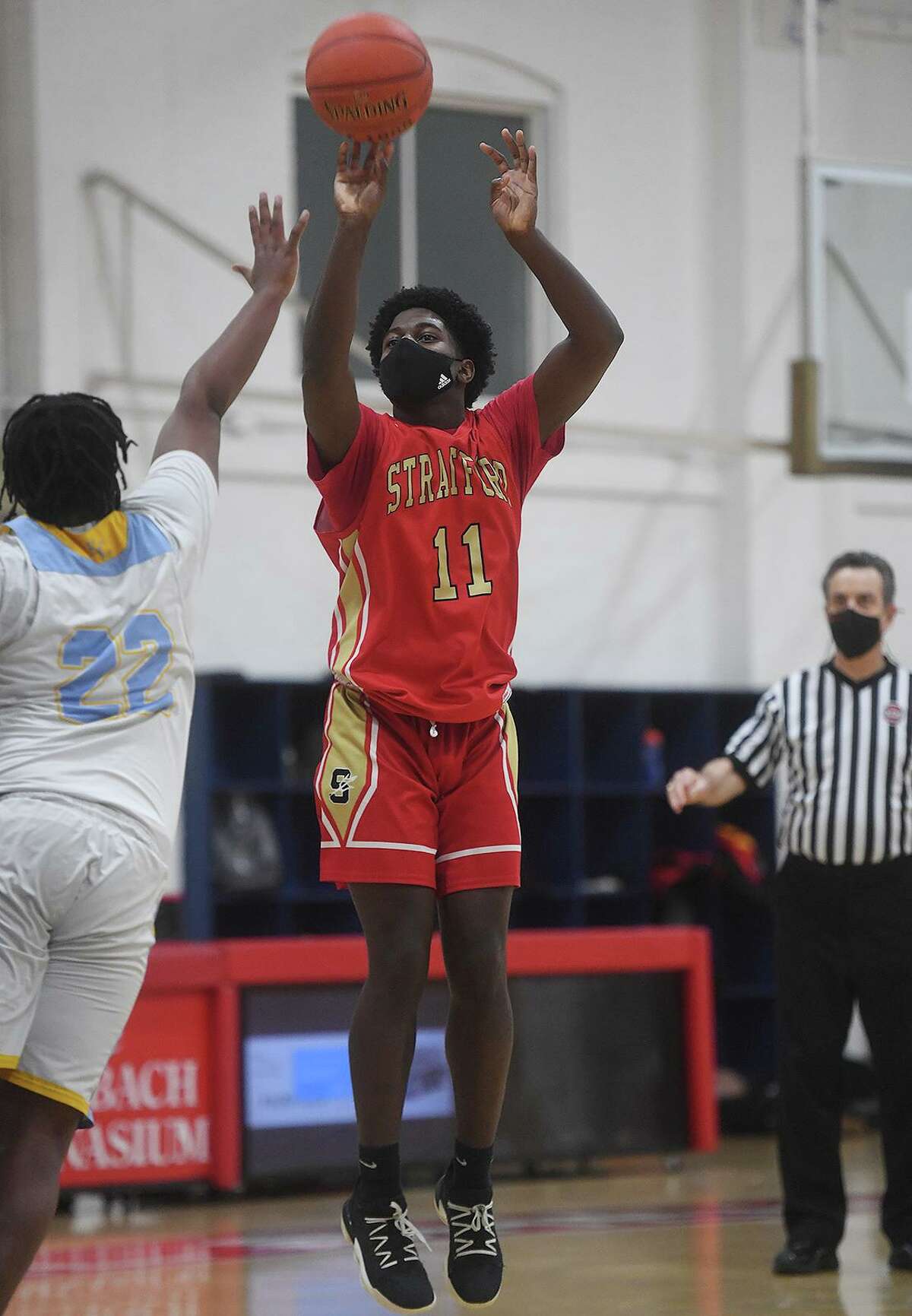 Kolbe Cathedral v. Stratford SWC tournament semifinals at the Cardinal Sheehan Center in Bridgeport, Conn. on Monday, March 22, 2021.