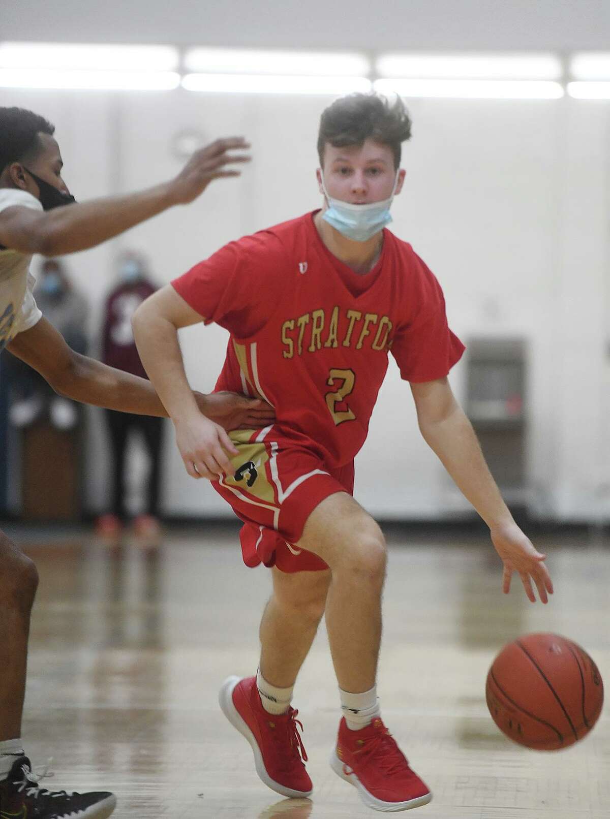 Kolbe Cathedral v. Stratford SWC tournament semifinals at the Cardinal Sheehan Center in Bridgeport, Conn. on Monday, March 22, 2021.