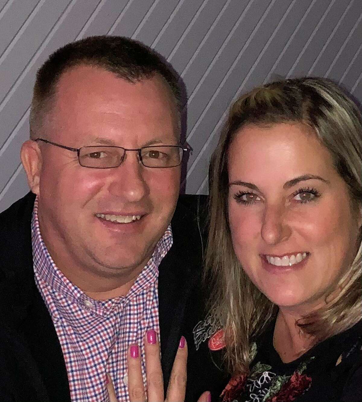 Melissa Mell with her fiancé Jerald Ignash. The two own two One-Stop Shop locations and Cottage Inn Pizza and are finishing up renovation work with the Bay Port Inn. (Courtesy Photo/Melissa Mell)
