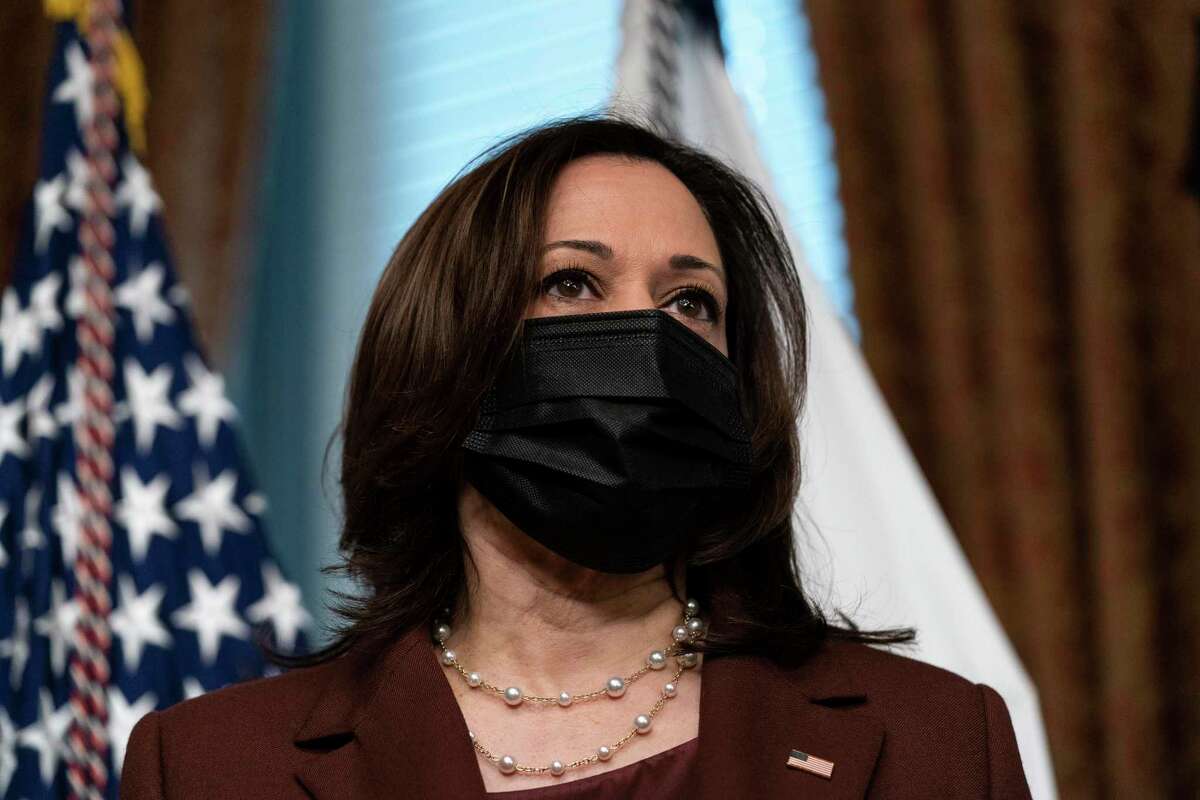 Vice President Kamala Harris is expected to travel to New Haven, Connecticut on Friday. She swore in CIA director William Burns, in the Vice President's Ceremonial Office in the Eisenhower Executive Office Building on the White House complex, Tuesday, March 23, 2021, in Washington.