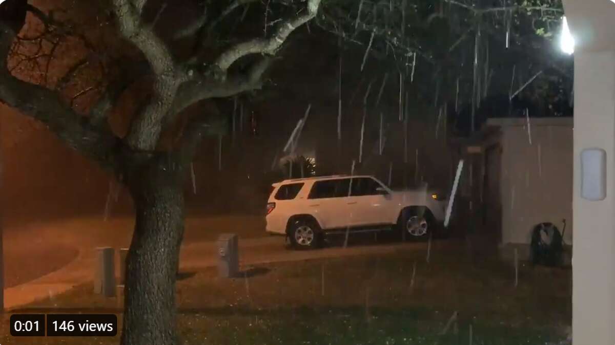 Quarter-size hail spotted in Boerne, Texas.