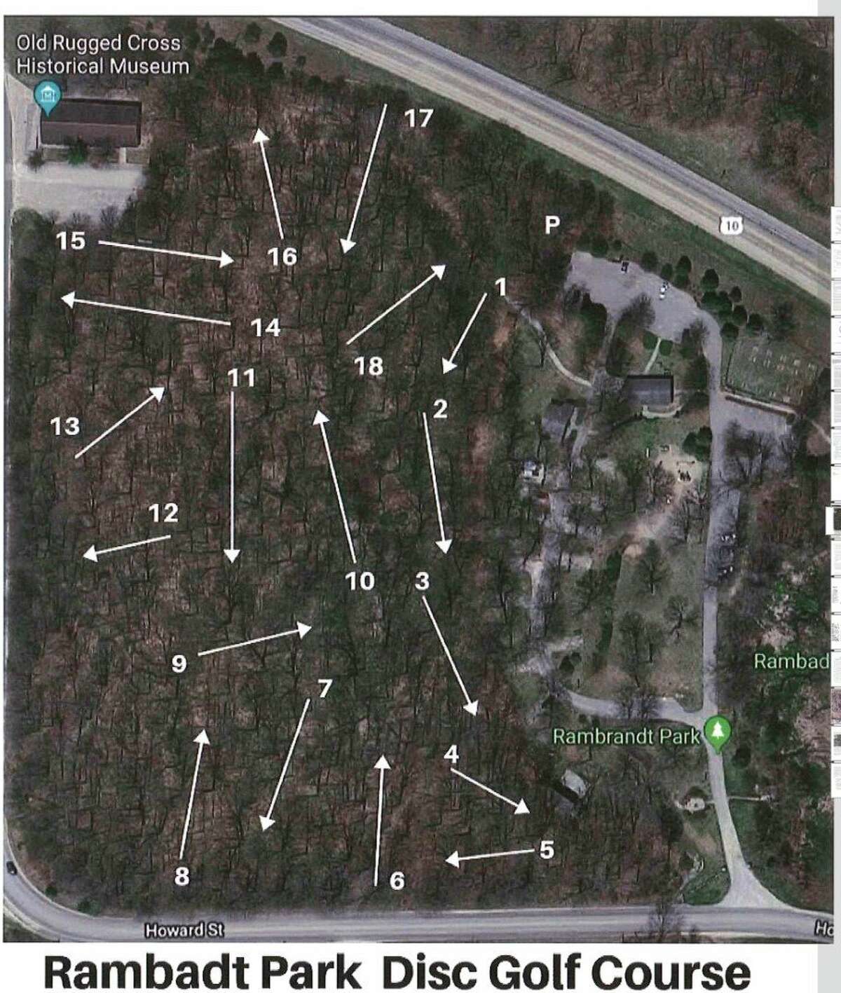 The 18 hole disc golf course plans for Rambadt Park in Reed City are underway again. Completion of the project will depend on the availability of contractors, which has been hinder by the COVID-19 shutdowns. (Herald Review file photo)