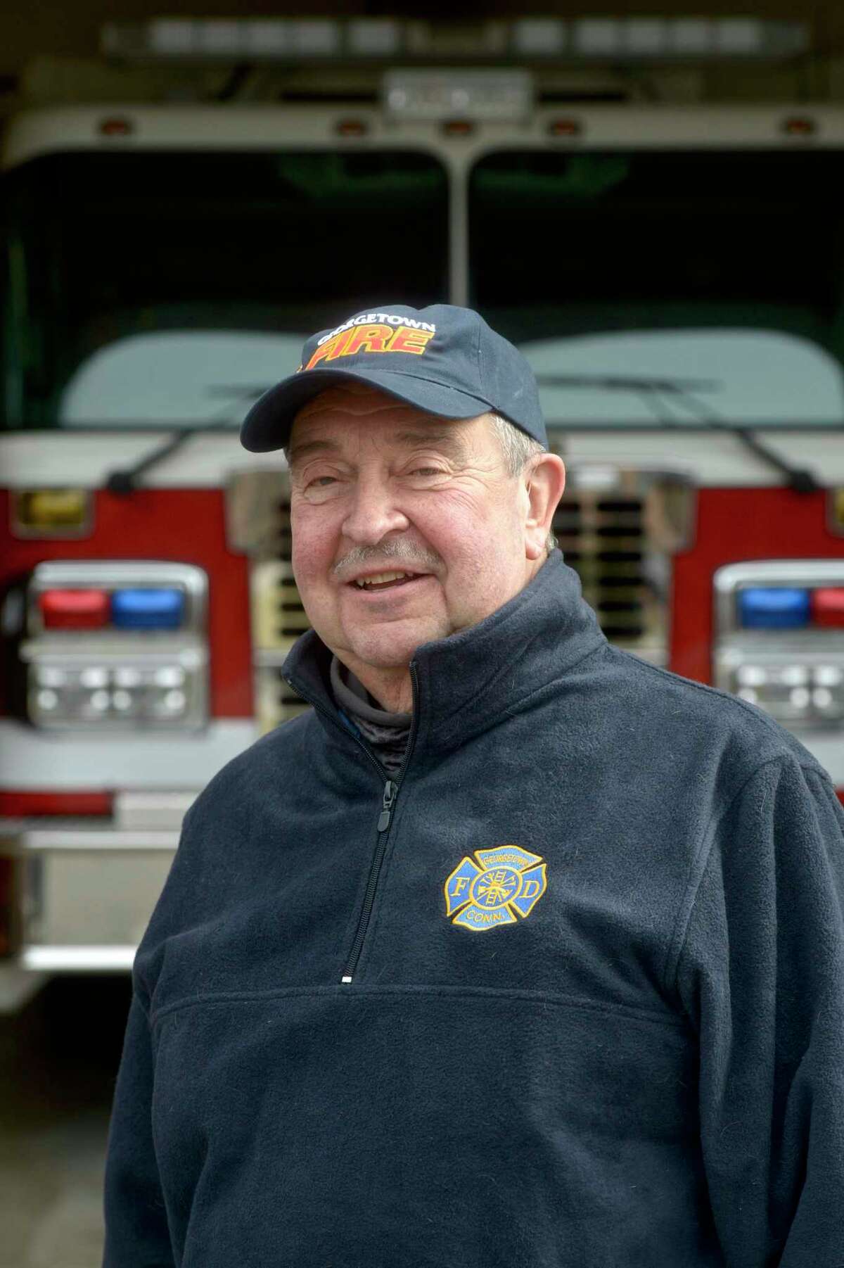 Georgetown Volunteer Fire Department Chief Mike Heibeck retired from the job the first week in January of this year. Wednesday, March 24, 2021, in Georgetown, Conn.