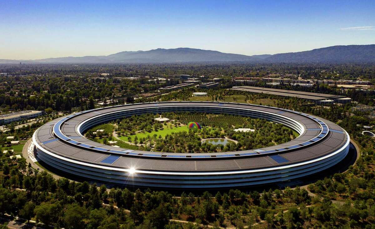 Apple Park in Cupertino seen in 2019. The company is requiring workers to return in April.