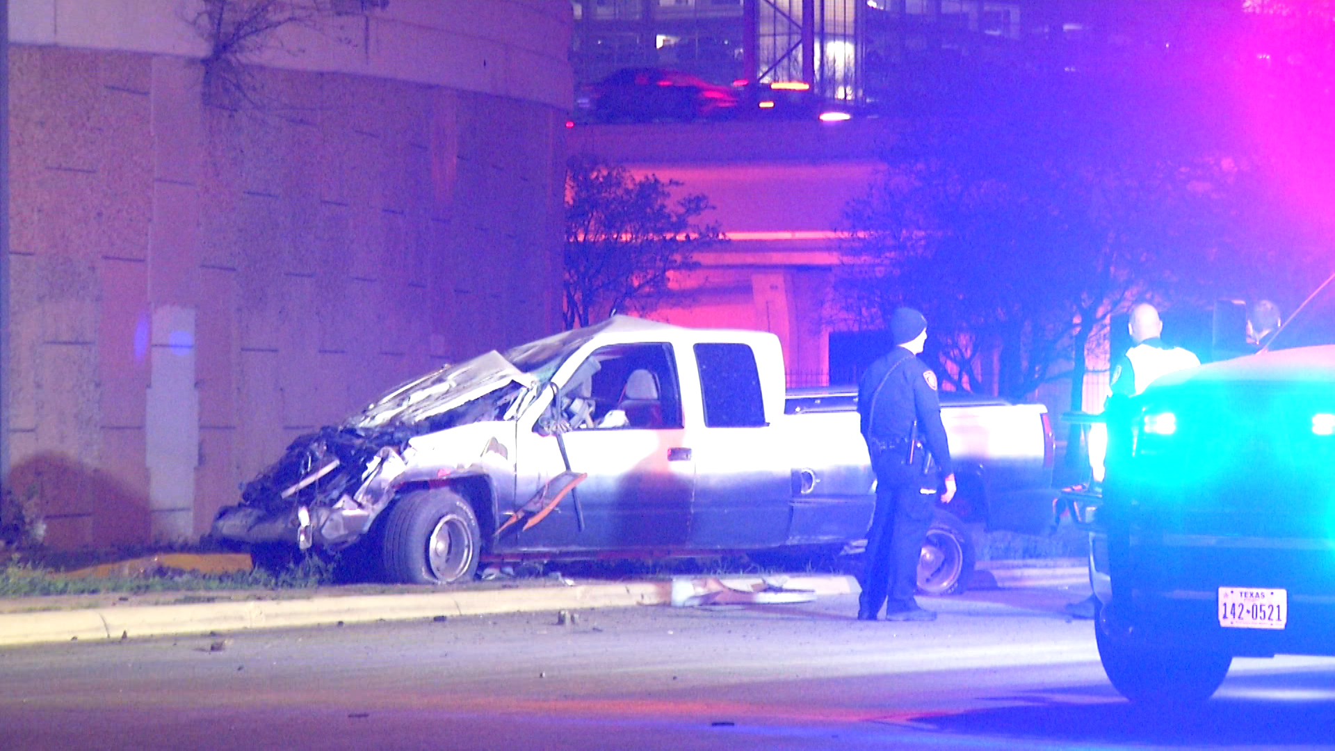 Man dies after his pickup truck falls off of I-35 exit ramp