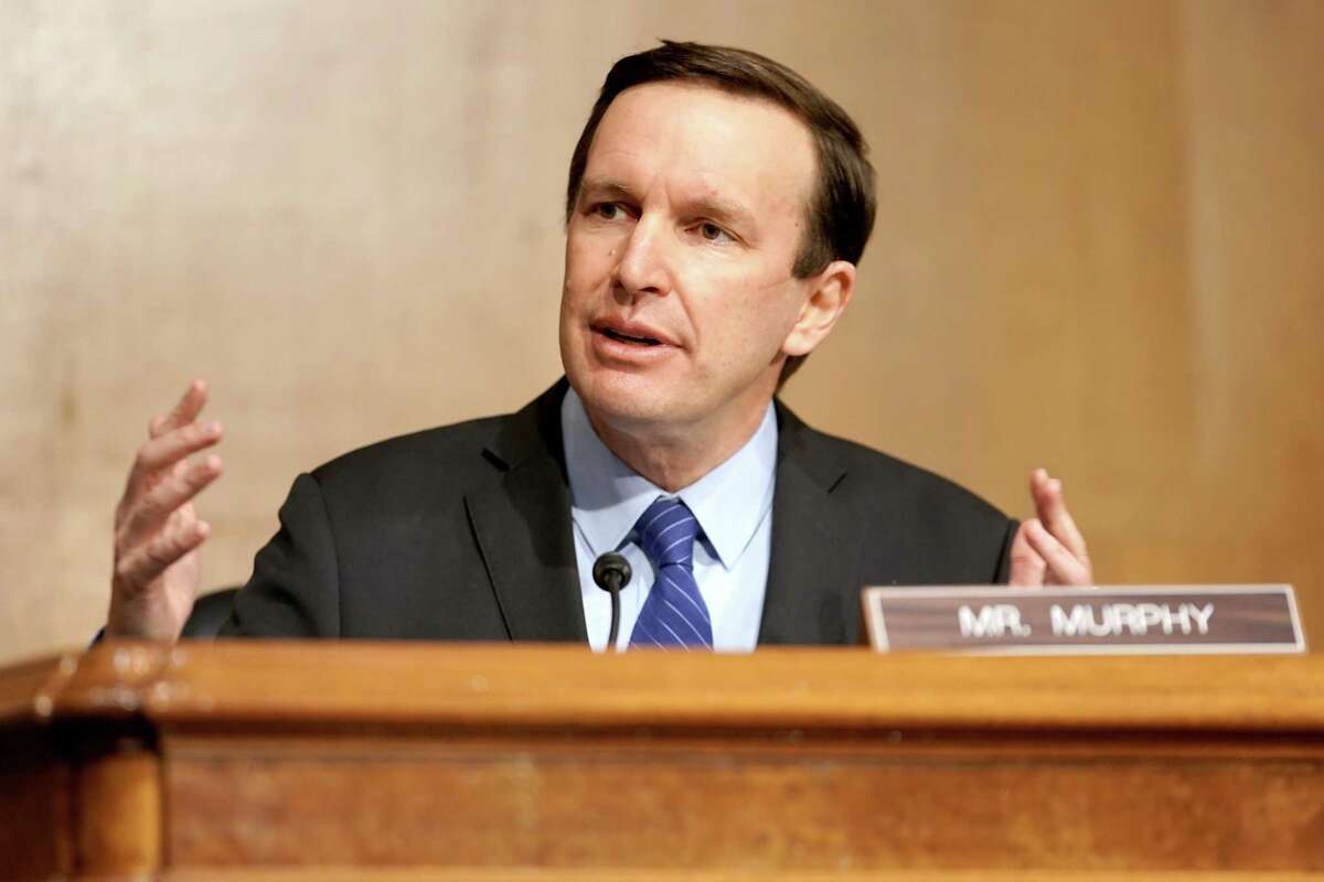 WASHINGTON, DC - MARCH 23: Sen. Chris Murphy (D-CT) speaks at the confirmation hearing for Samantha Power, nominee to be Administrator of the U.S. Agency for International Development, before the Senate Foreign Relations Committee on March 23, 2021 on Capitol Hill in Washington, DC. Power previously served as U.S. Ambassador to the U.N. during the Obama administration. (Photo by Greg Nash-Pool/Getty Images)