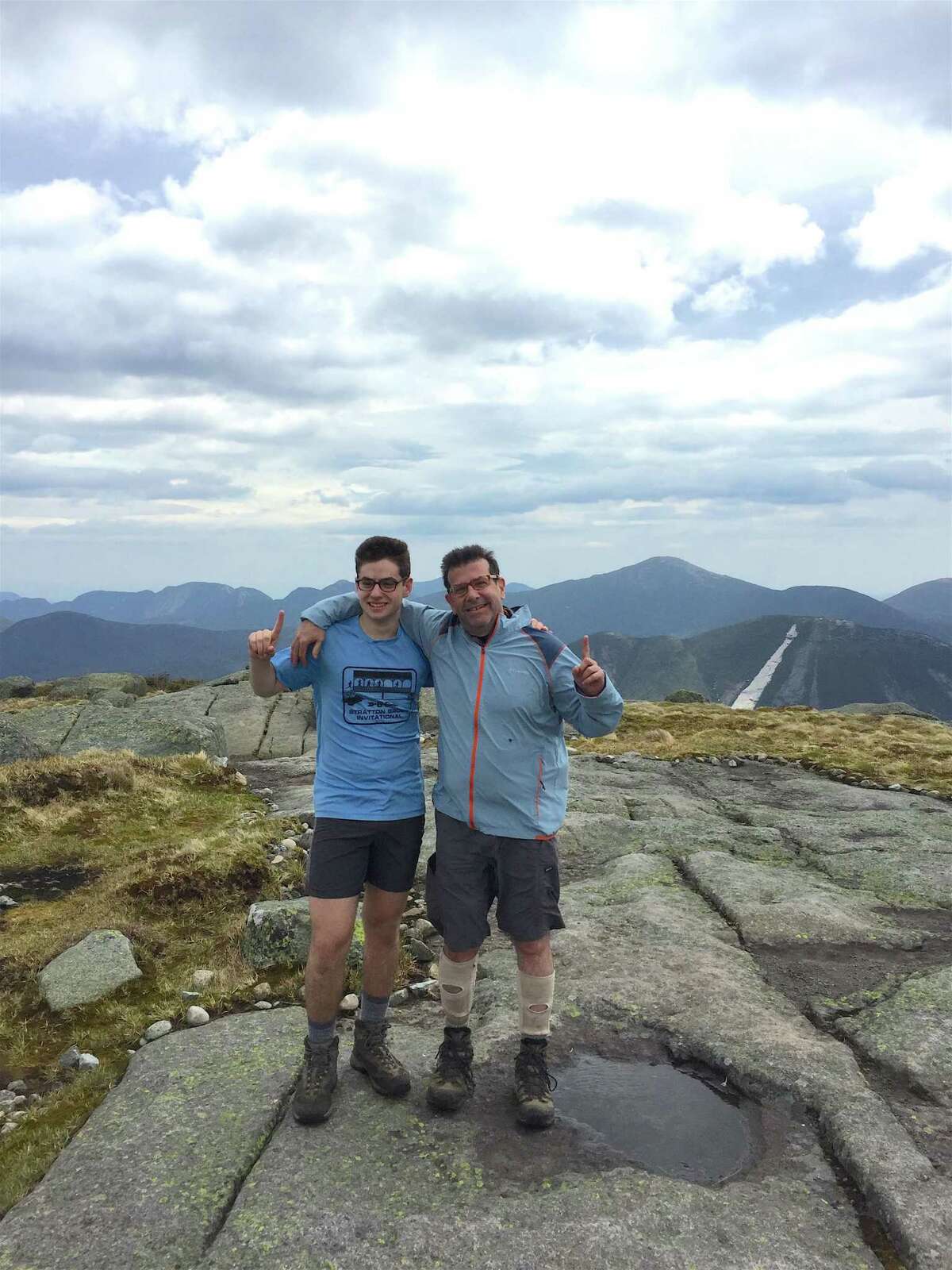 Ben and Alan Shmaruk, of Westport, on a hiking trip to the Adirondacks.