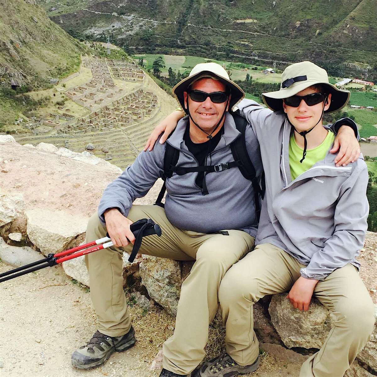 Ben and Alan Shmaruk, of Westport, on a hiking trip in Peru.