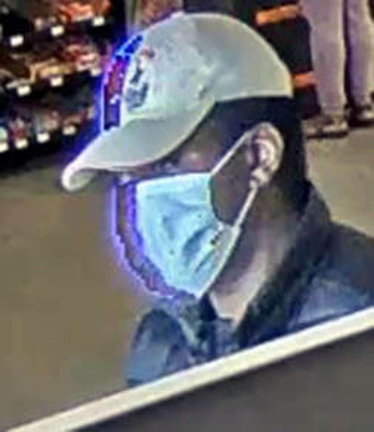 A close-up of the alleged suspect on a different day.