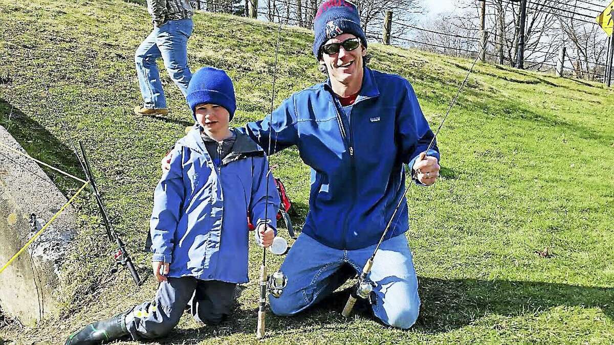 Dan Lynch and his daughter Chloe, 8, both of West Hartford participated in the 67th annual Riverton Fishing Derby. The 71st derby will be held April 10 on the West Branch of the Farmington Riverton.
