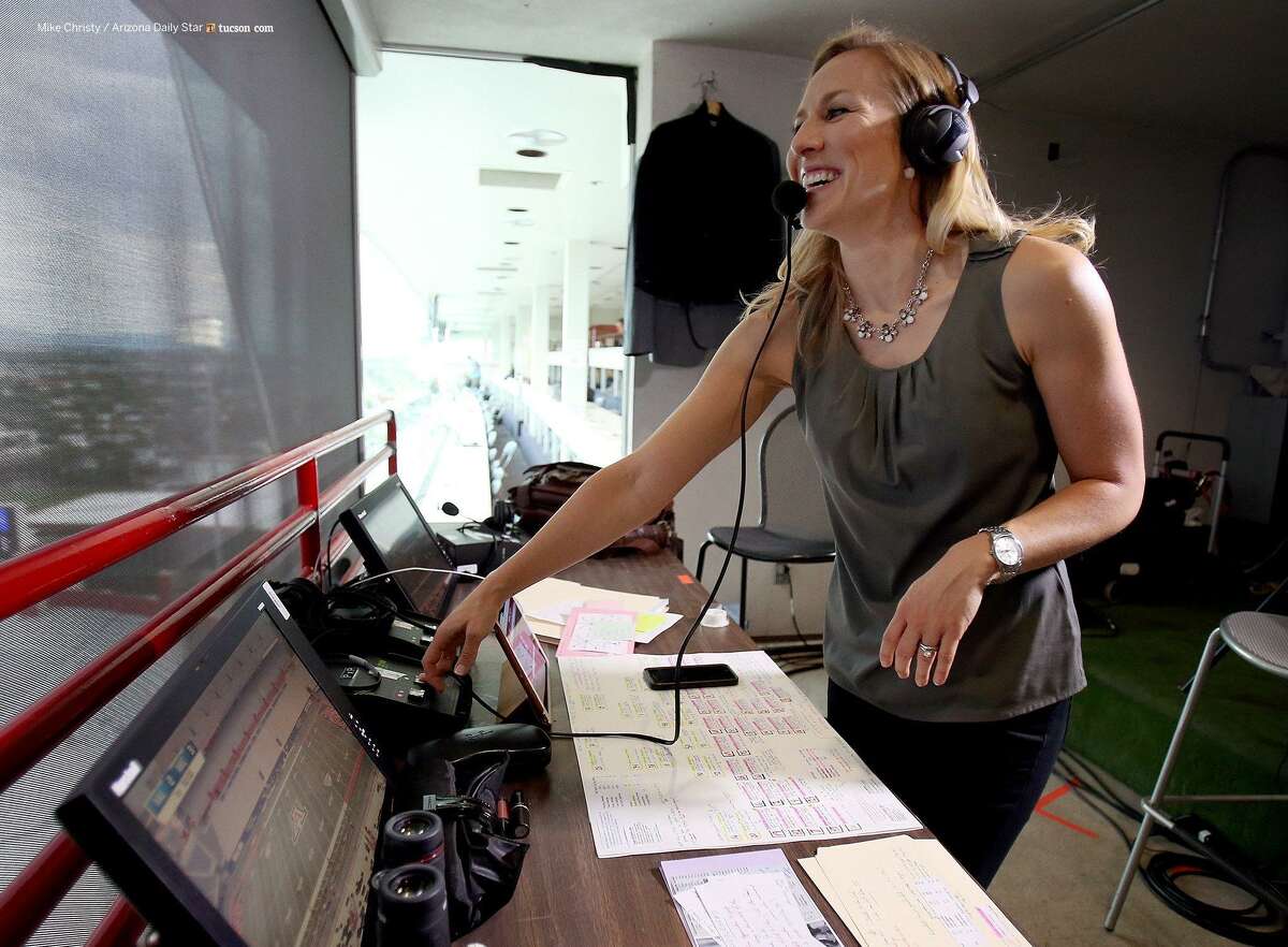 Bay Area sportscaster Kate Scott made history in March, when she served as the play-by-play voice for the Warriors.