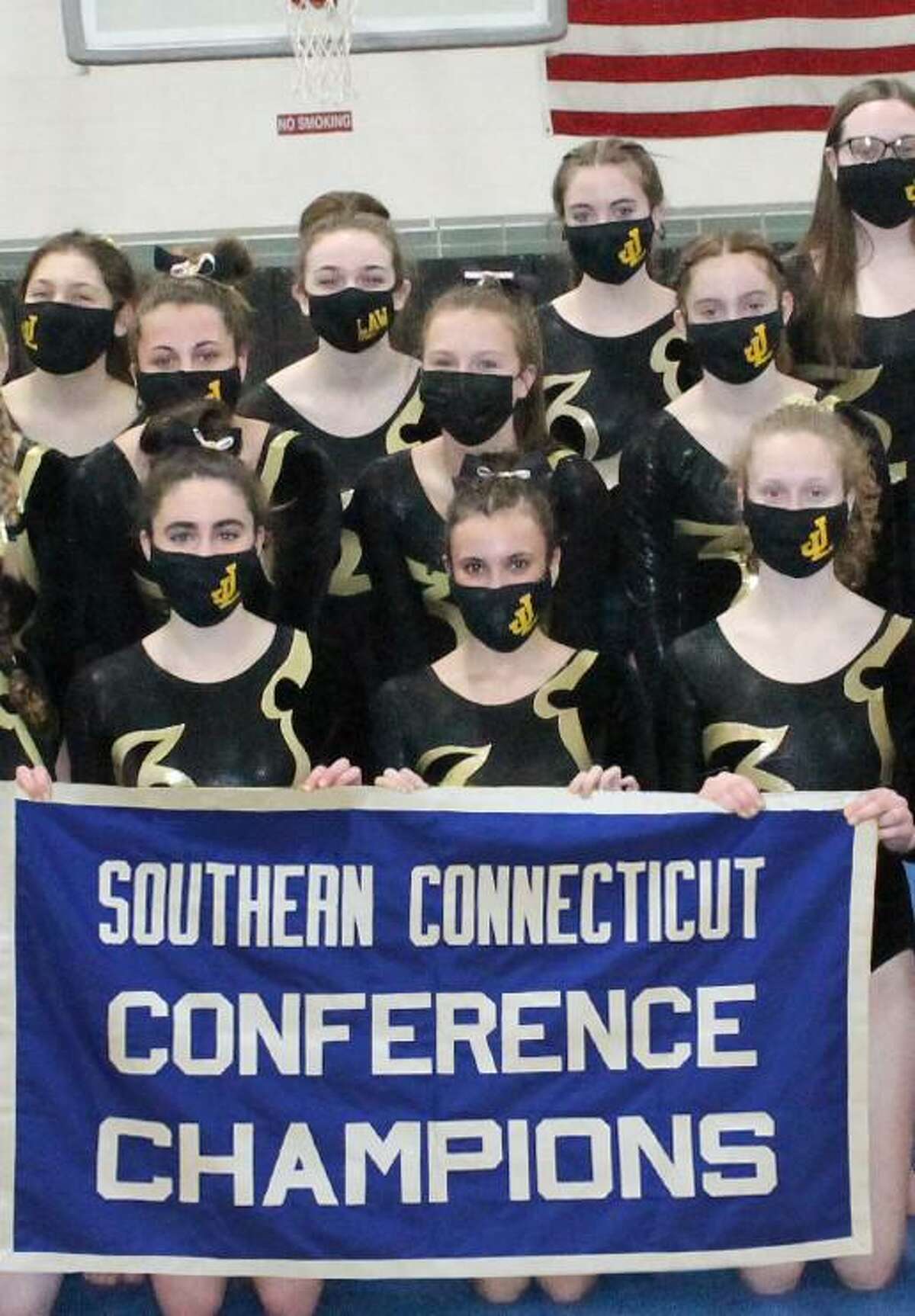 Law won its second consecutive SCC gymnastics championship. Team members are Alexis Borecki, Catherine Burns (captain), Olivia Coddington, Jenna Hanson, Dani Matist, Natalie Morrell, Claire Moulton, Emma Nelly, Mackensie Ott, Mackenzie Powers, Lexi Rios (captain), Angelina Robinson, Hailey Russo, Bailey Seaberg, MaKenna Sharpe (captain), Kailey Smith, Katie Stockmal and Greta Valvo.