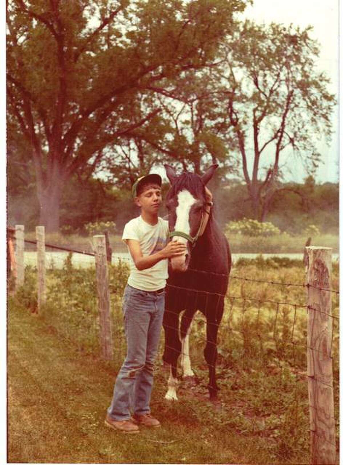 A young Scott Reeder is pictured with his horse, Ramona, named after the popular Beverly Cleary character.