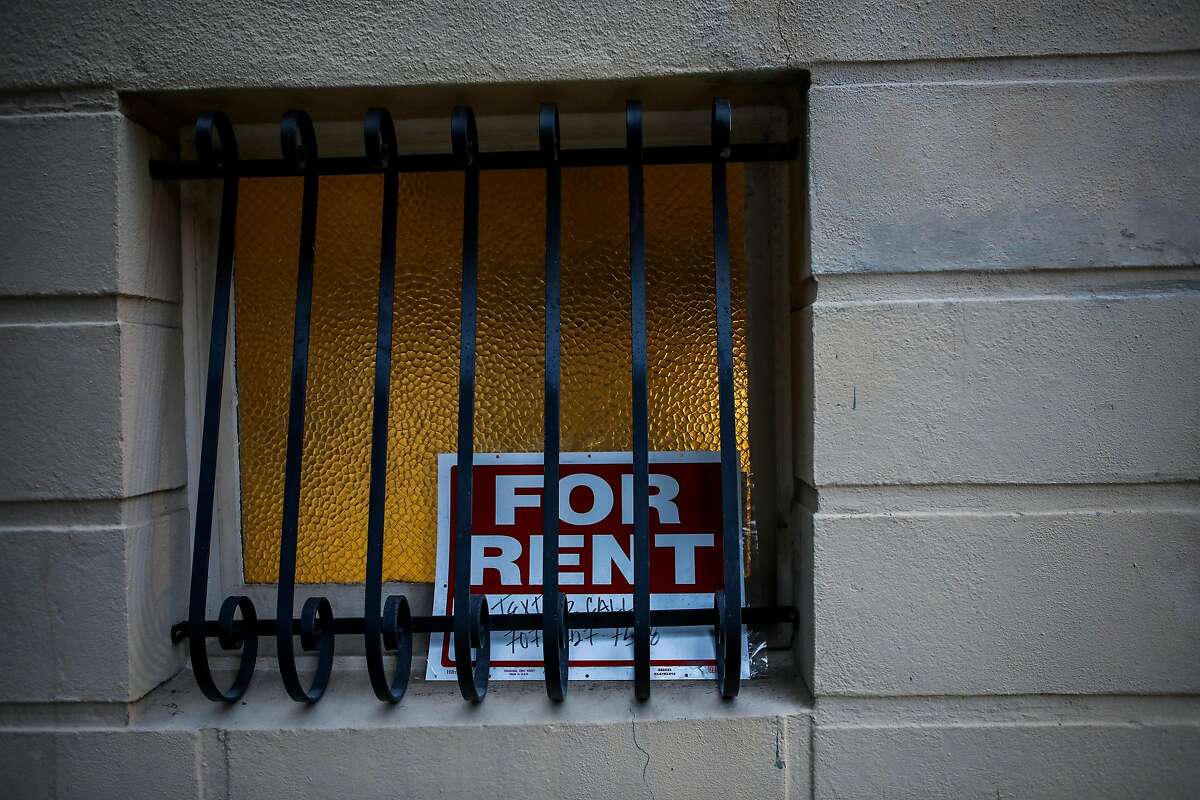 A sign advertises units for rent Tuesday, January 12, 2021, in San Francisco, Calif.