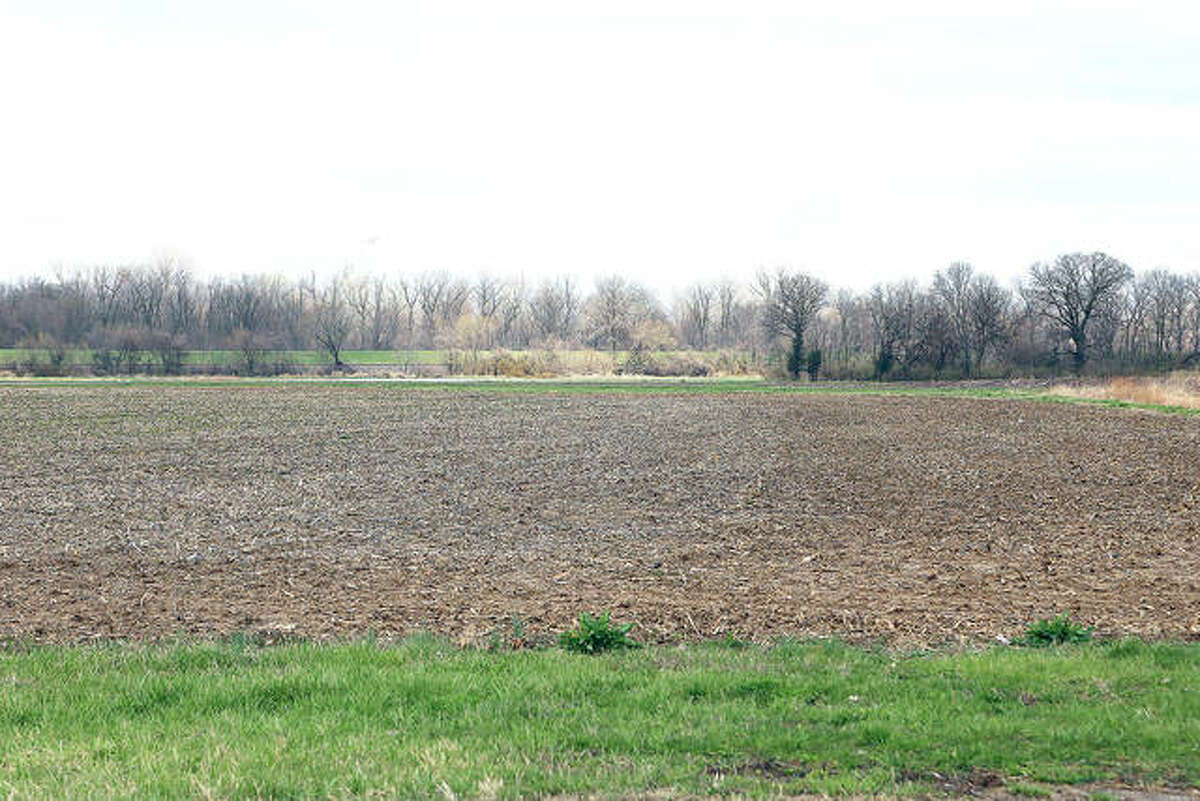 This fallow farmland along New Poag Road, east of Cahokia Creek, may become Edwardsville’s newest subdivision, Bluff Falls.