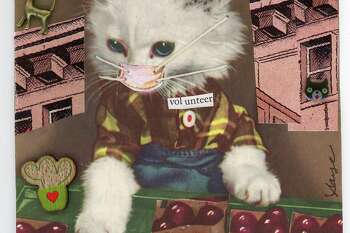 Artist Martha Savage submitted some of her pandemic inspired pieces to the New Haven Museum's "Documenting the COVID-19 Crisis" exhibition.