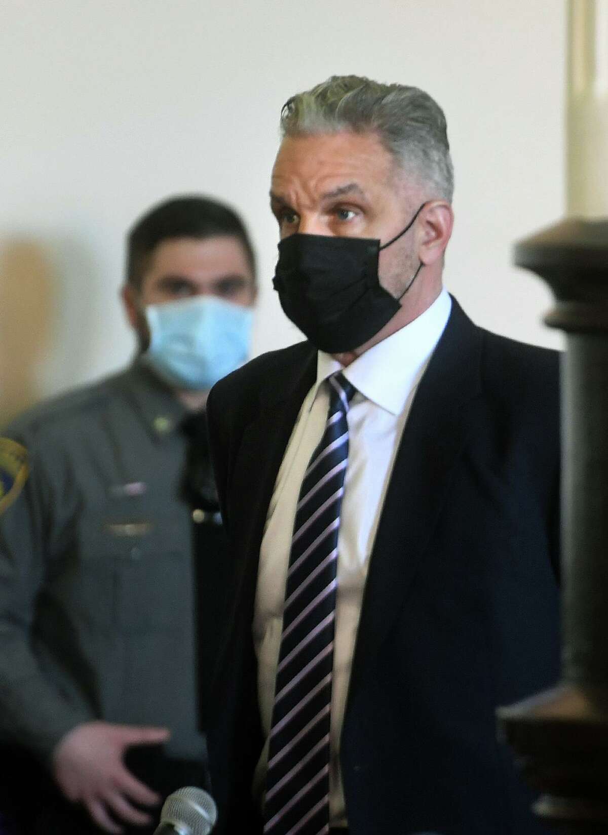 John Vazzano, of Trumbull, is arraigned in state Superior Court in Bridgeport on Feb. 25.