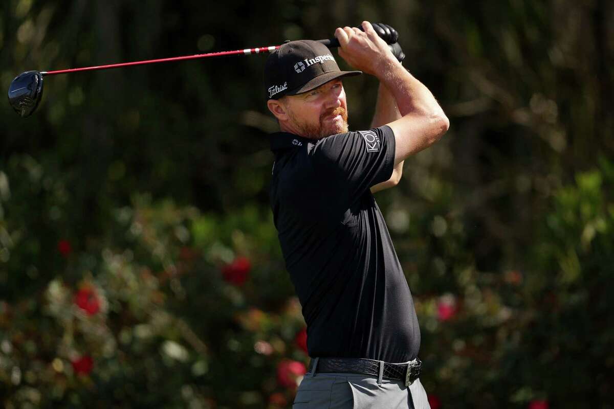 PONTE VEDRA BEACH, FLORIDA - MARCH 12: Jimmy Walker of the United States plays his shot from the 14th tee during the second round of THE PLAYERS Championship on THE PLAYERS Stadium Course at TPC Sawgrass on March 12, 2021 in Ponte Vedra Beach, Florida. (Photo by Kevin C. Cox/Getty Images)