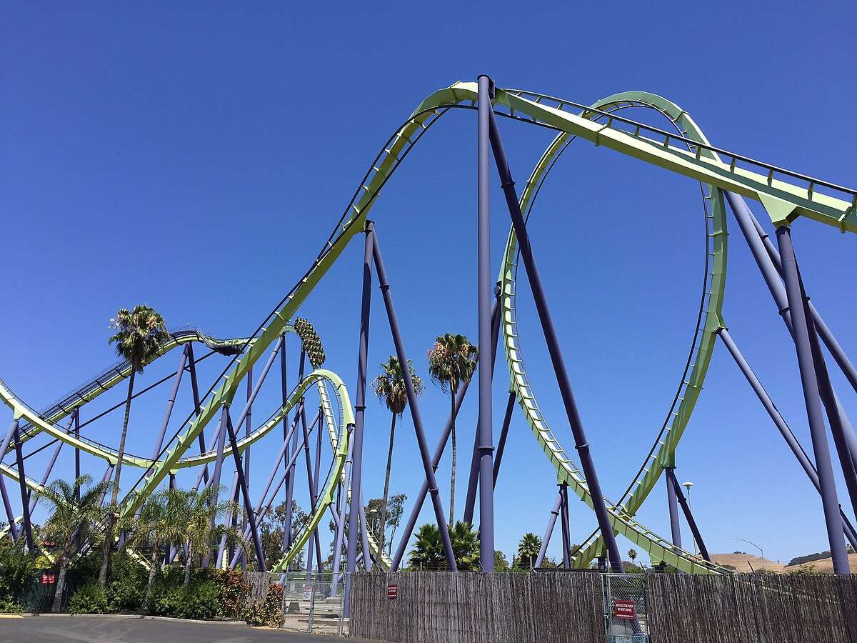 The Medusa roller coaster at Six Flags Discovery Kingdom. A brawl involving about 100 juveniles broke out at the amusement park on Saturday.