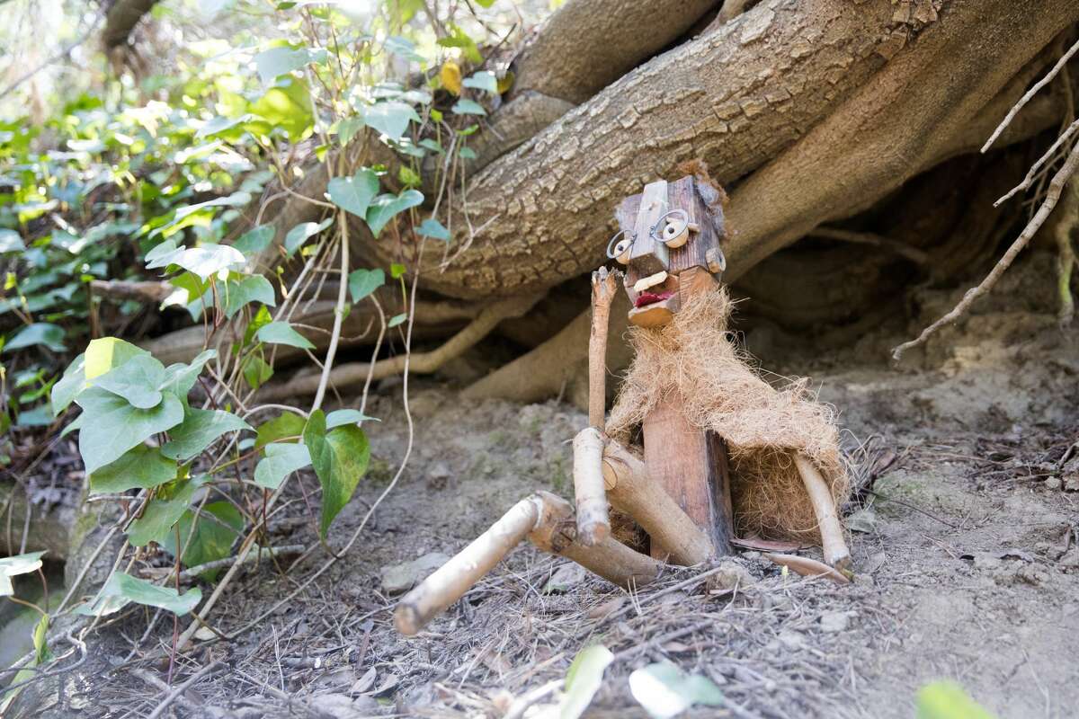 Kramer, one of the trolls along the Bridgeview Trail, on March 31, 2021, in Oakland, Calif.