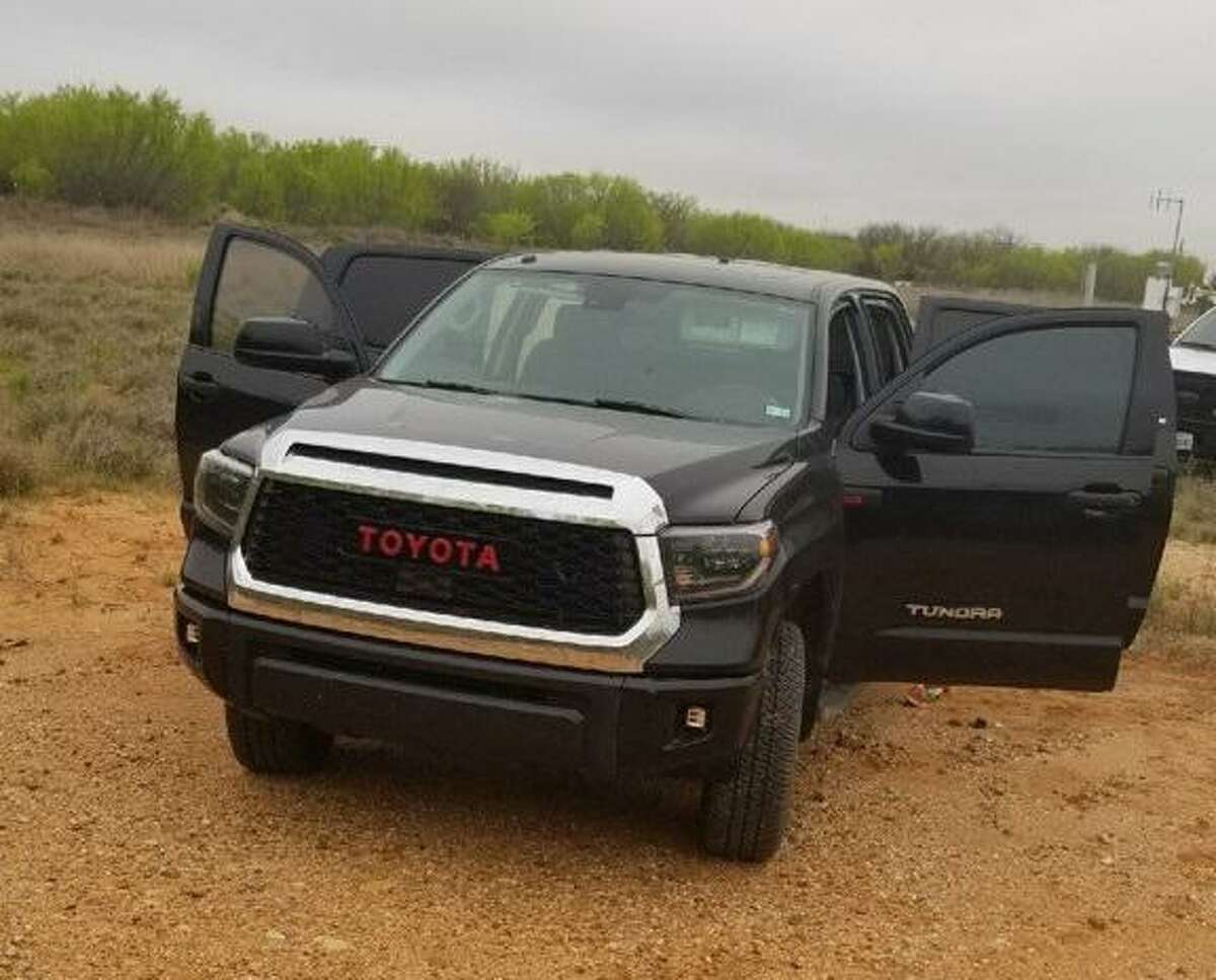 U.S. Border Patrol agents said they recovered this stolen Toyota Tundra during a human smuggling attempt.