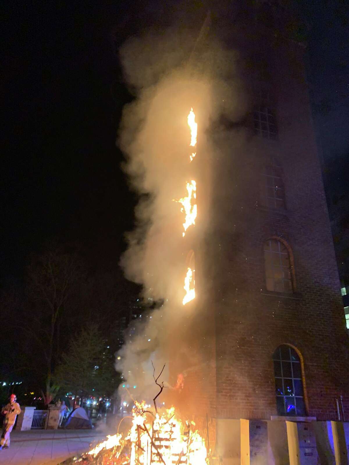 Austin Fire Department responded to a fire at the historic Buford Tower in the downtown area.