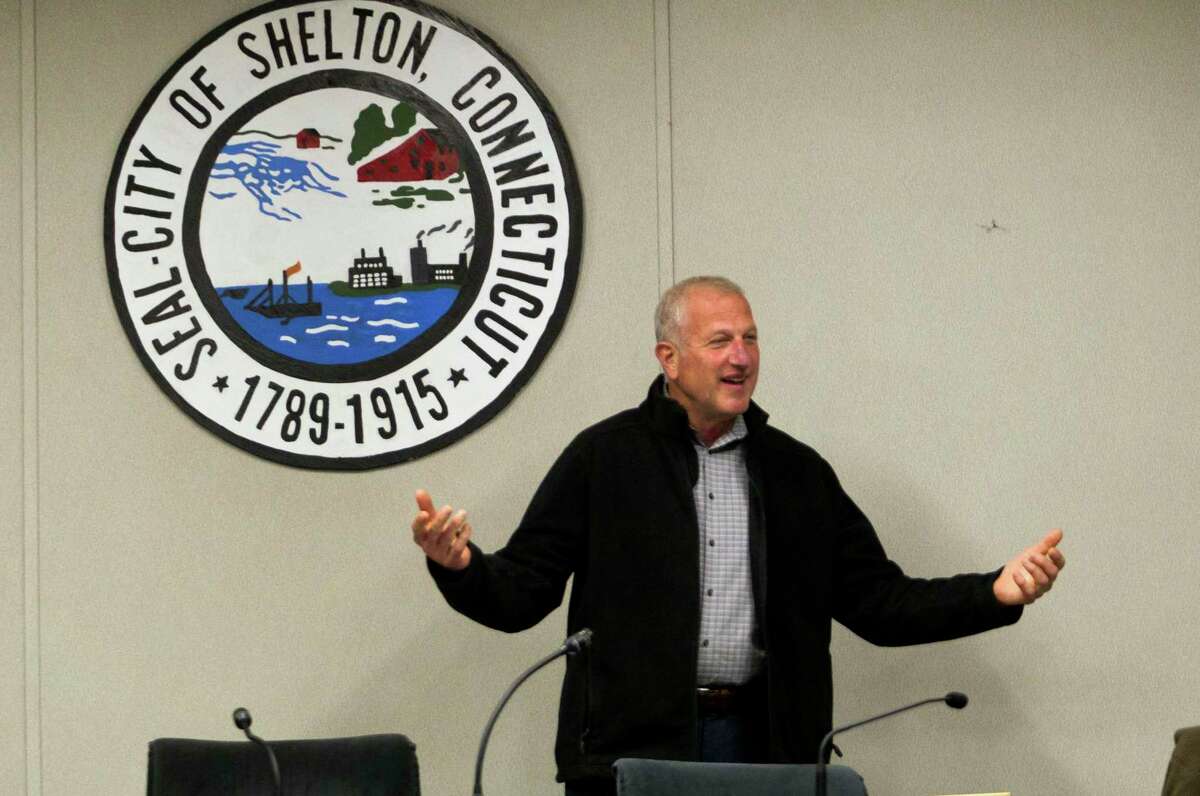 Mayor Mark A. Lauretti presented his budget for Fiscal Year 2021-2022 to the Board of Aldermen and the Board of Apportionment and Taxation at Shelton City Hall in Shelton, Conn., on Thursday April 1, 2021.