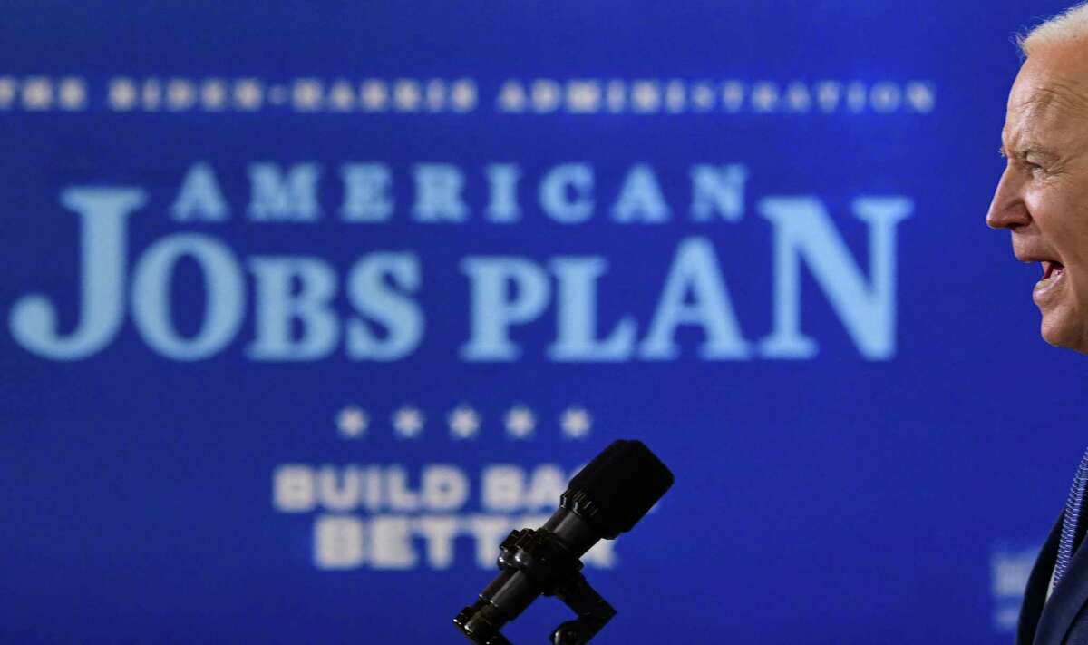 U.S. President Joe Biden speaks in Pittsburgh, Pennsylvania, on March 31, 2021.