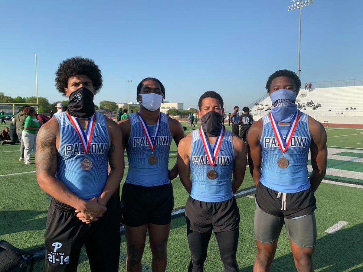 The Paetow boys 400-meter relay team of Christopher Simpson, Damon Bankston, Jacob Brown and Toheeb Oladipupo won the bronze medal with a time of 43.11 at the District 19-5A championships, qualifying for the area meet.