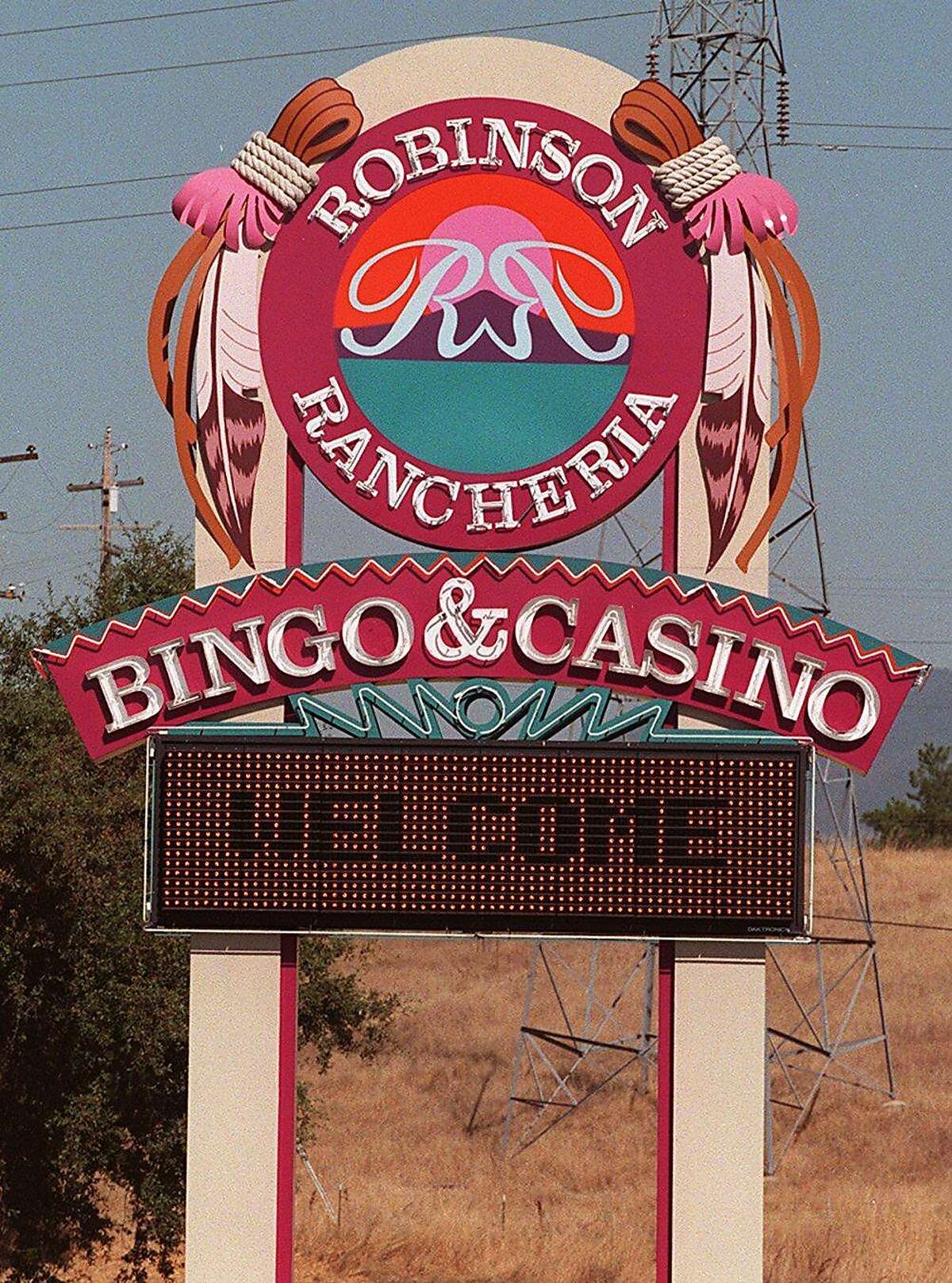 The casino at the Robinson Rancheria in Lake County is operated by one of five tribes that sued the state.