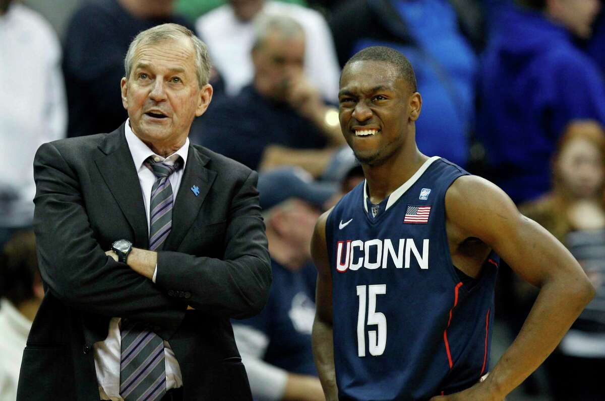 Jim Calhoun, left, and Kemba Walker led UConn on a magical run to the 2011 men's basketball national title 10 years ago.