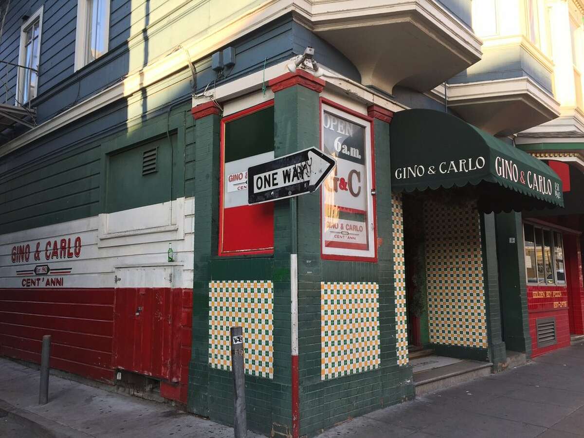 The front of Gino and Carlo in North Beach.