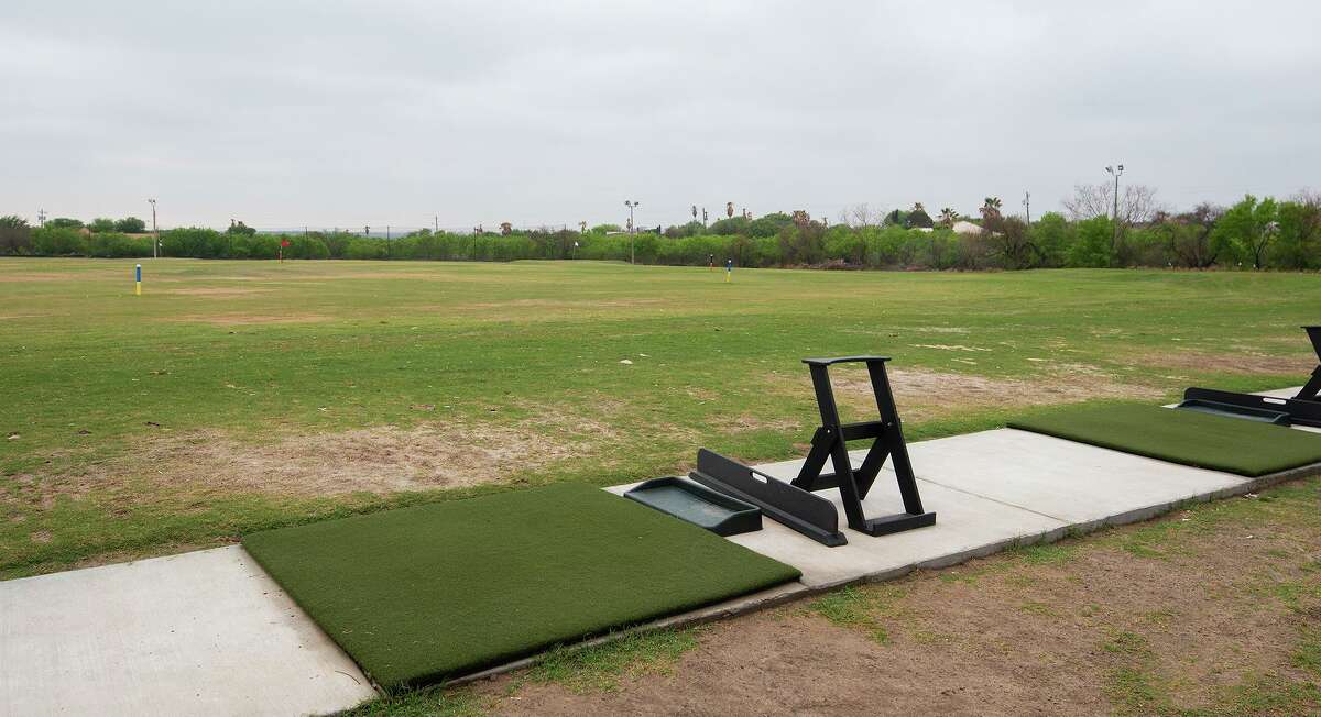 A once rugged driving range, the Casa Blanca Golf Course begins to see grass growing, Wednesday, March 31, amid recent renovations made throughout the course.