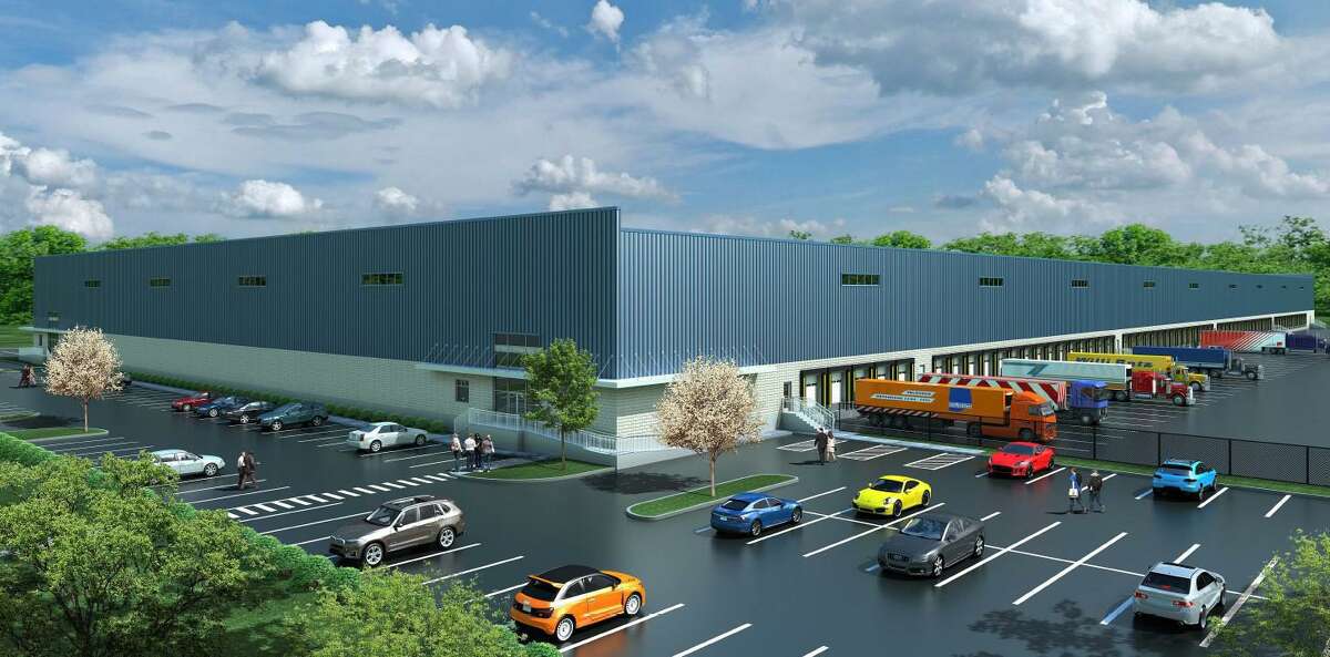 A rendering of a proposed warehouse/distribution facility at 495 Lordship Blvd. in Stratford