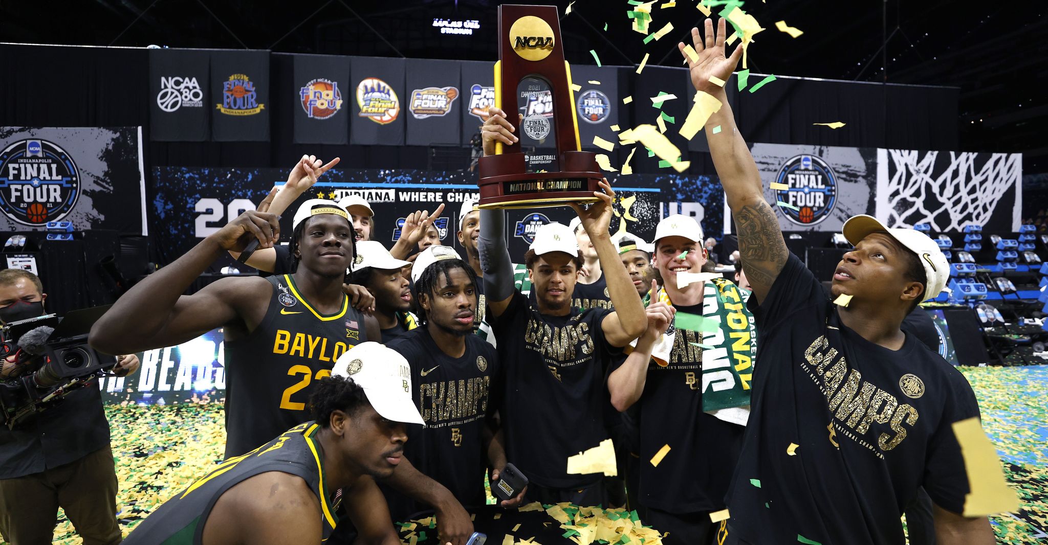 Baylor men's basketball wins first national title and state's second