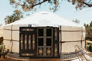 Get off the grid inside an otherworldly yurt at Texas glampground