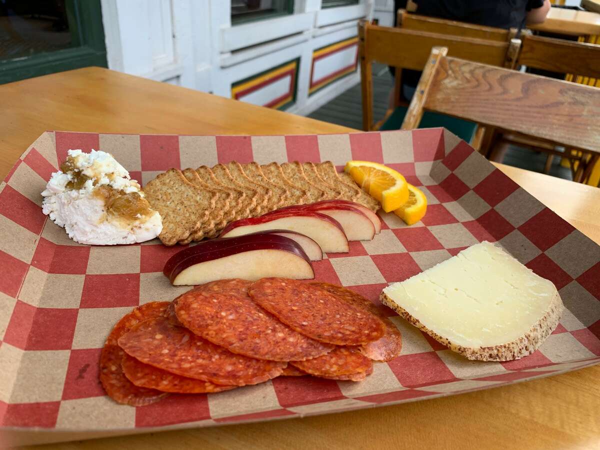 The local cheese plate from Last Chance Antiques & Cheese Café in Tannersville.