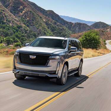 The 2021 Cadillac Escalade has a 14 mpg city, 19 mpg highway fuel economy.